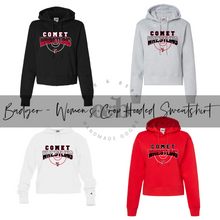 Load image into Gallery viewer, MTO / Comets Wrestling, women's cropped hoodie