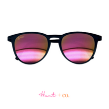 Load image into Gallery viewer, RTS / *Big Kids* Black Classic Sunglasses (8-11 Years): Mirror Pink