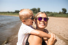 Load image into Gallery viewer, RTS / *Big Kids* Black Classic Sunglasses (8-11 Years): Mirror Pink