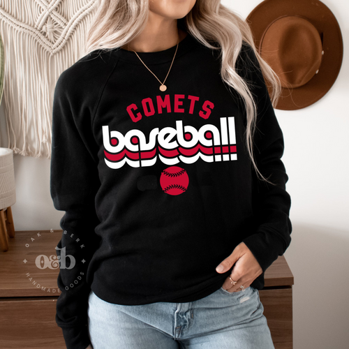 RTS / Retro Comet Baseball, sweatshirts