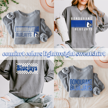 Load image into Gallery viewer, MTO / Bondurant Bluejays, lightweight sweatshirts