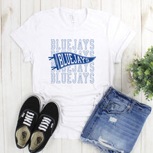 Load image into Gallery viewer, MTO / Bluejays Stacked Pennant, youth+adult