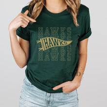 Load image into Gallery viewer, MTO / Hawks Stacked Pennant, youth+adult