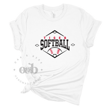 Load image into Gallery viewer, MTO / ADM Tiger Softball Diamond, tees+tanks
