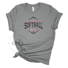 Load image into Gallery viewer, MTO / ADM Tiger Softball Diamond, tees+tanks