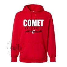 Load image into Gallery viewer, MTO / Comet Softball Laces, performance hoodie