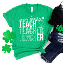 Load image into Gallery viewer, RTS / One Lucky Teacher, tee