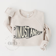 Load image into Gallery viewer, MTO / Retro Flag Mascot Sweatshirt, mustangs
