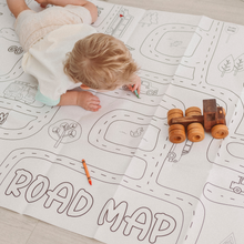 Load image into Gallery viewer, RTS / Cars & Trucks Road Map Mat | Giant Coloring Play Activity