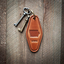 Load image into Gallery viewer, RTS / Iowa Leather Keychain Motel Style