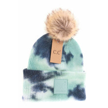 Load image into Gallery viewer, RTS / Youth/Adult Tie Dye Pom Beanies