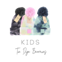 Load image into Gallery viewer, RTS / KIDS Tie Dye Pom Beanies