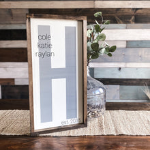 Load image into Gallery viewer, Modern Initial + Names