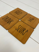 Load image into Gallery viewer, Leatherette Coasters - Set of 4