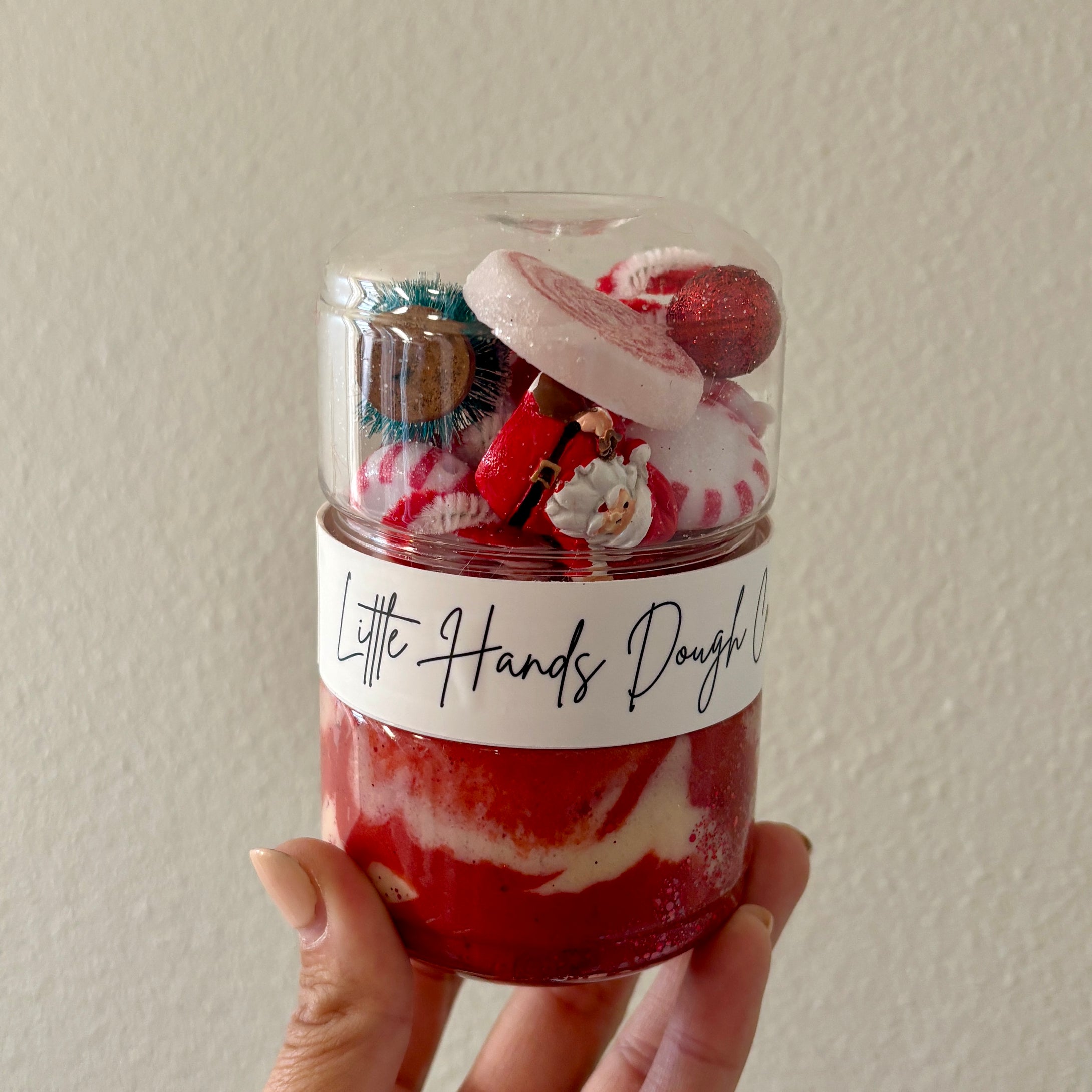 RTS / Playdoh Jar, red christmas