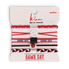 Load image into Gallery viewer, RTS / Game Day Red/Black Hair Tie Bracelets