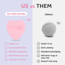 Load image into Gallery viewer, RTS / Candy Hearts Bath Bombs, set of 3