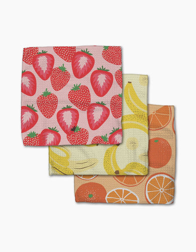 Geometry / Favorite Fruit Dishcloth Set