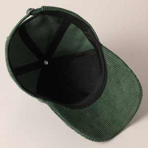 RTS / Merry Embroidered Patch Corduroy Hat, sage