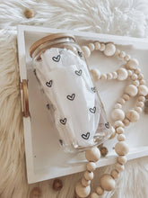 Load image into Gallery viewer, RTS / Glass Cup: Mini Hearts 16oz