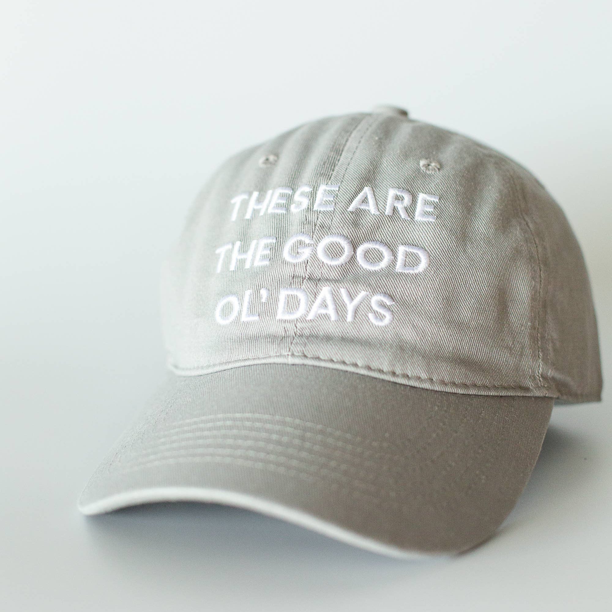 RTS / Embroidered Hat: These are the good ol' days, Light Gray