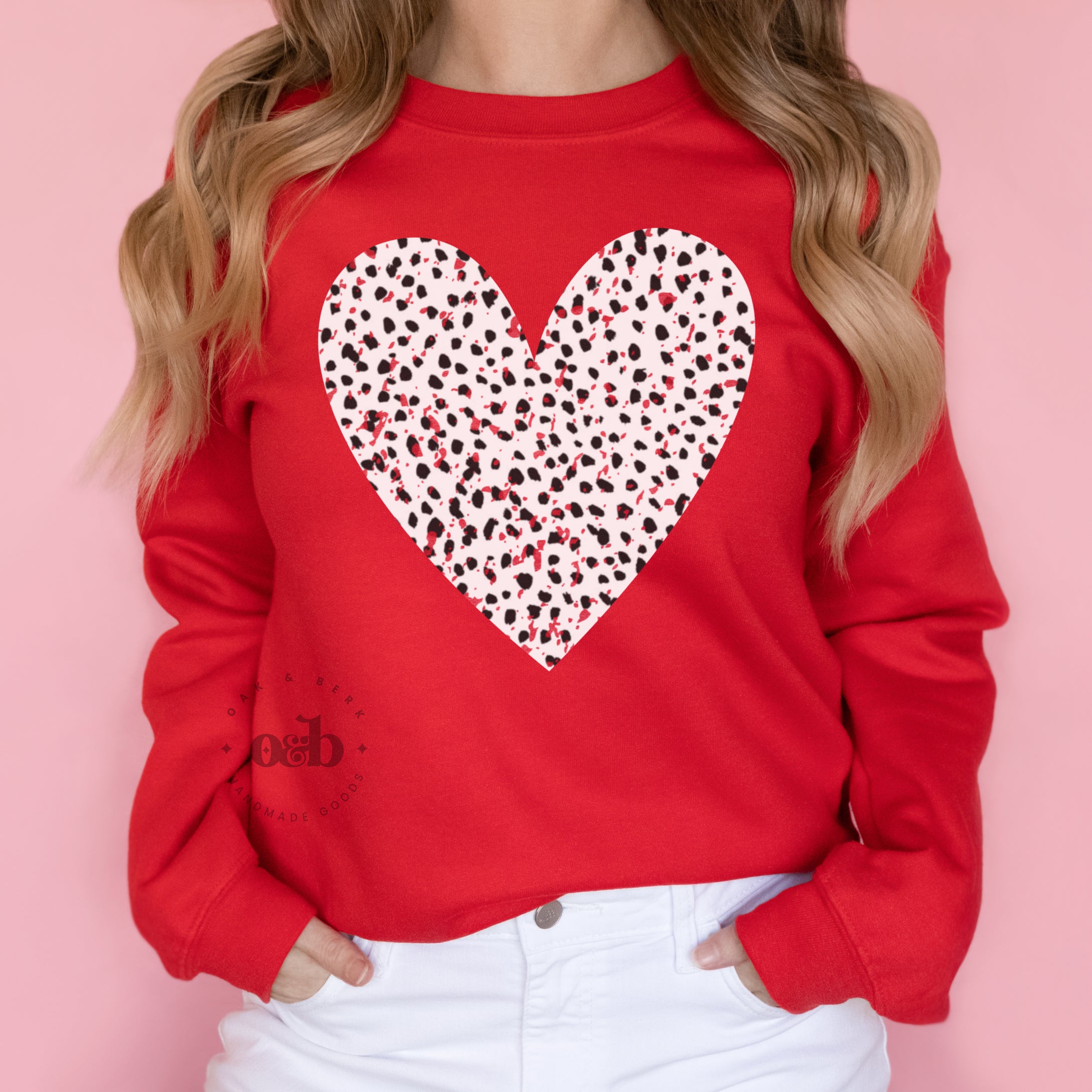 MTO / Dalmatian Love Heart, sweatshirt