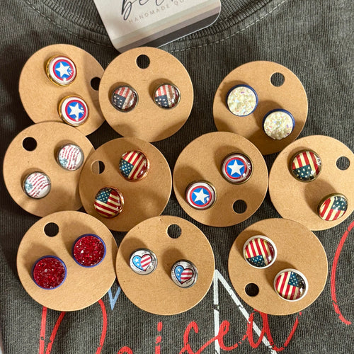 RTS / Red, White & Blue Studs