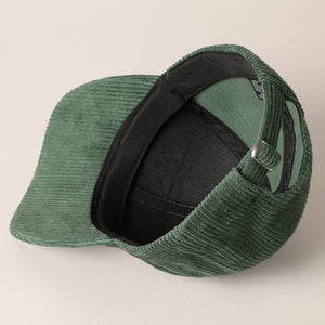 RTS / Merry Embroidered Patch Corduroy Hat, sage