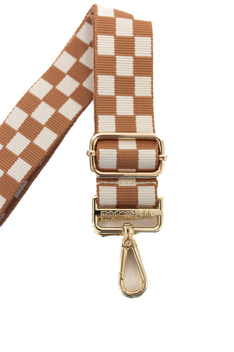 RTS / Checkered Adjustable Bag Strap: Desert Sand