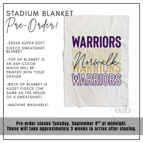 PRE-ORDER | Norwalk Stadium Blanket