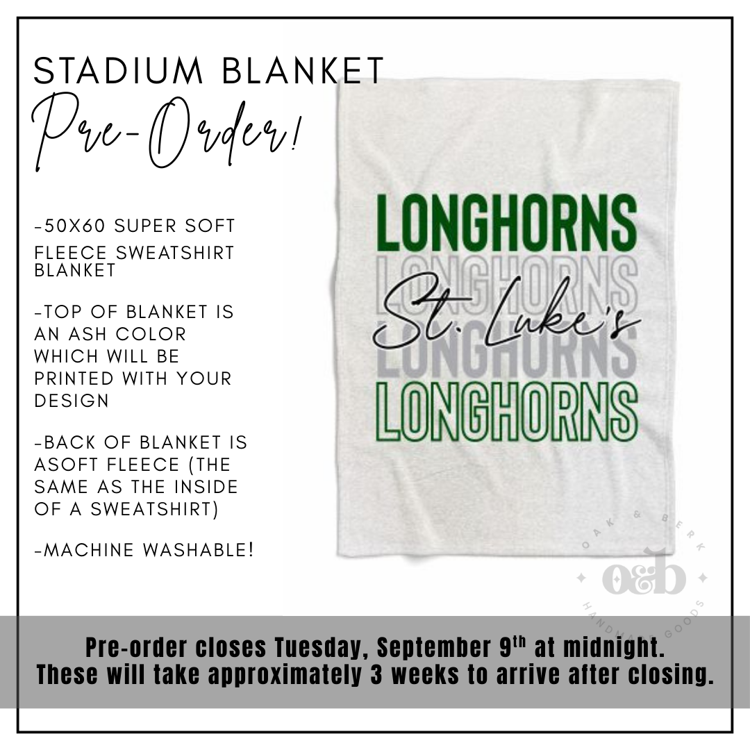 PRE-ORDER | St. Lukes Stadium Blanket