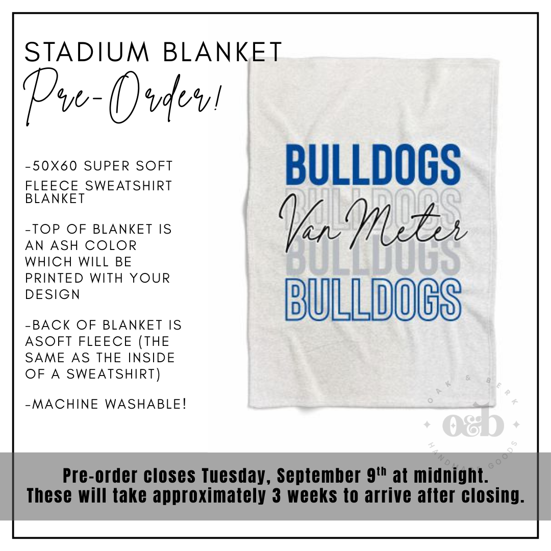 PRE-ORDER | Van Meter Stadium Blanket