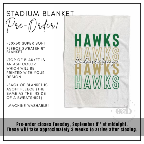 PRE-ORDER | Woodward-Granger Stadium Blanket