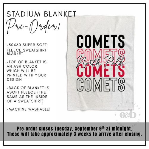 PRE-ORDER | North Polk Stadium Blanket