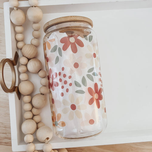 RTS / Glass Cup: Autumn Meadow 16oz