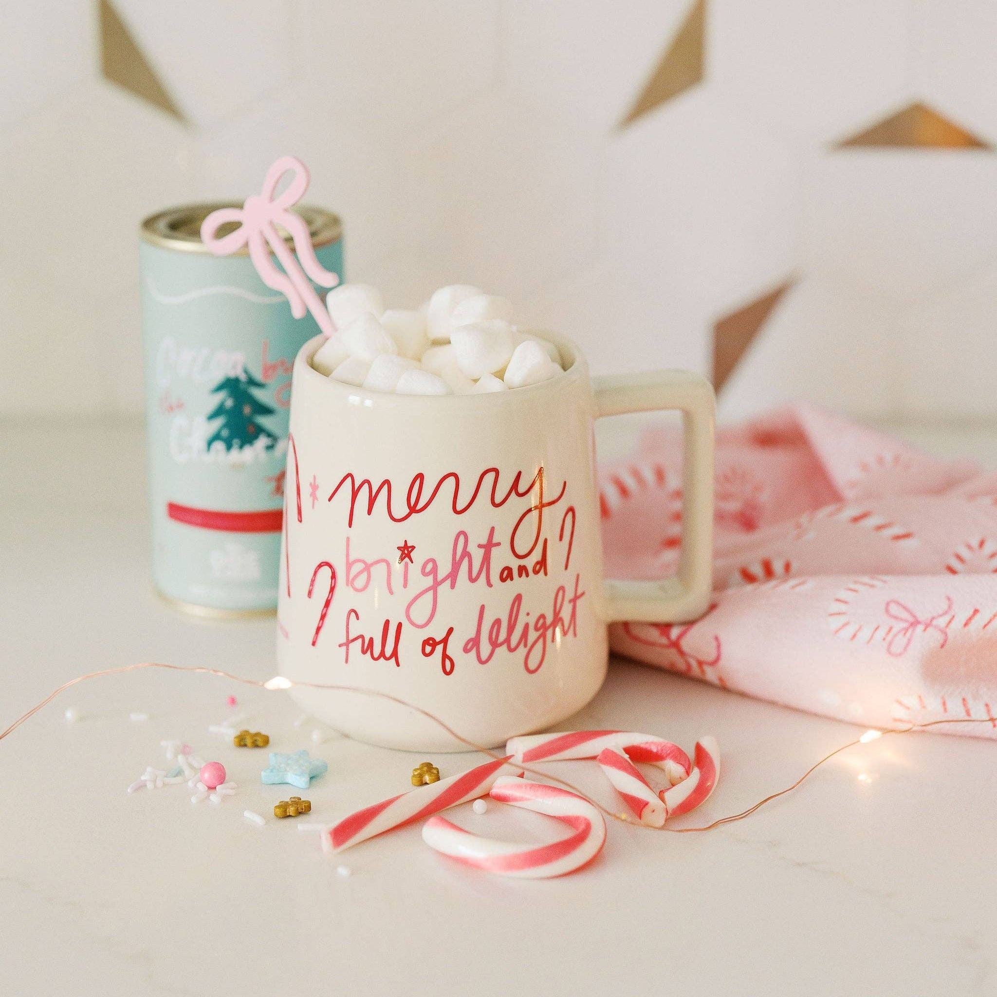 Merry Bright & Full of Delight Mug | Christmas Coffee Mug