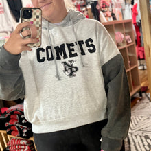 Load image into Gallery viewer, MTO / Comets NP, colorblock crop hoodie