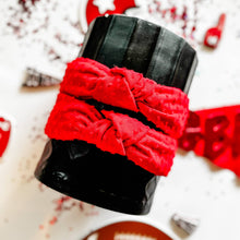 Load image into Gallery viewer, RTS / Scarlet Red Swiss Dot Structured Headband