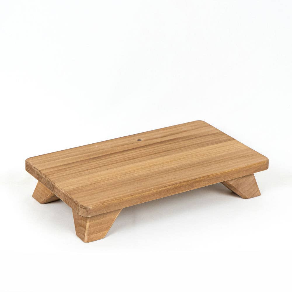 RTS / Rectangle Wood Riser, natural – Oak and Berk