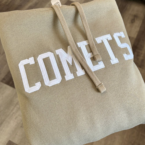 RTS / Tan Comets Embroidered, hoodie