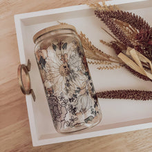 Load image into Gallery viewer, RTS / Glass Cup: Fall Floral 16oz