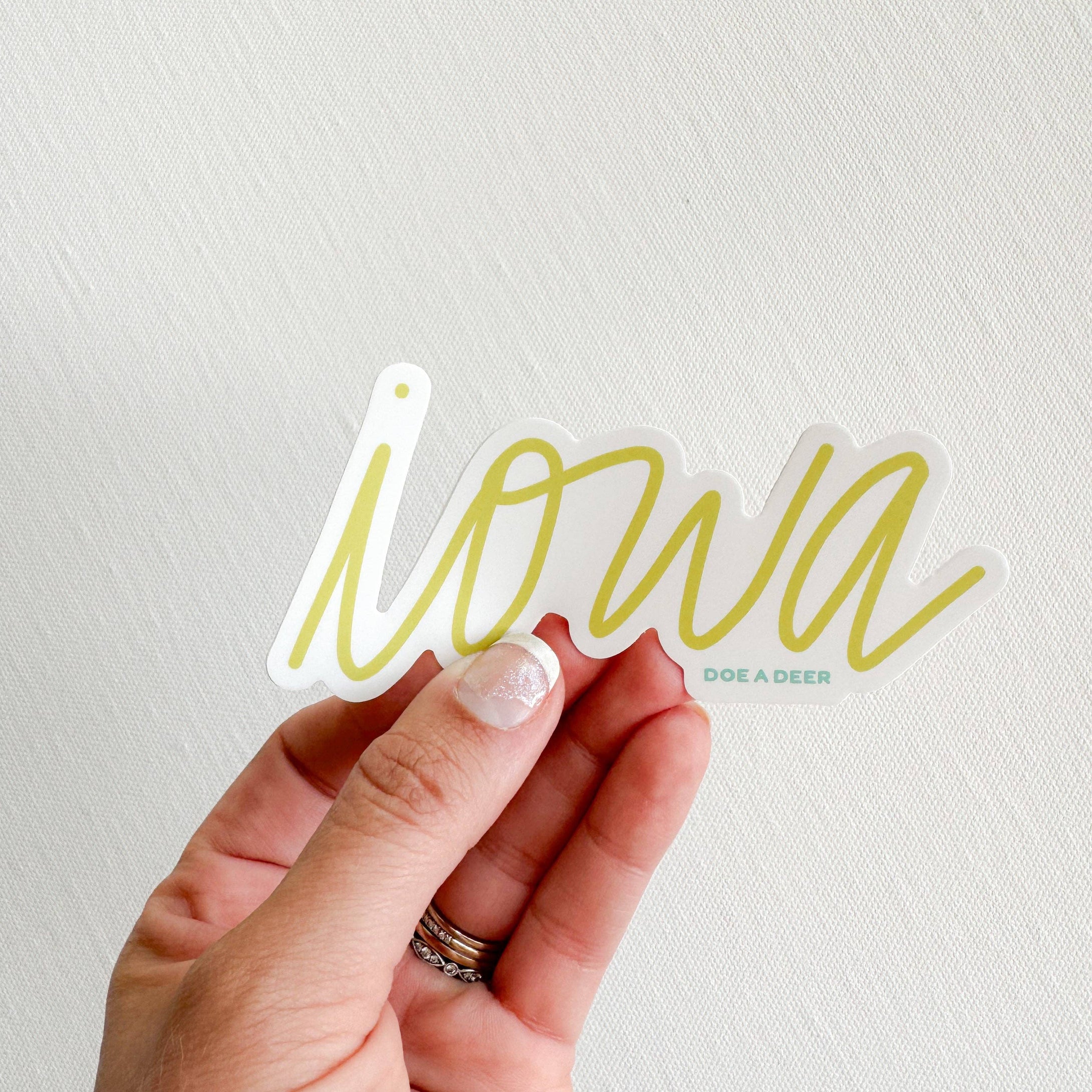 Iowa Script Sticker