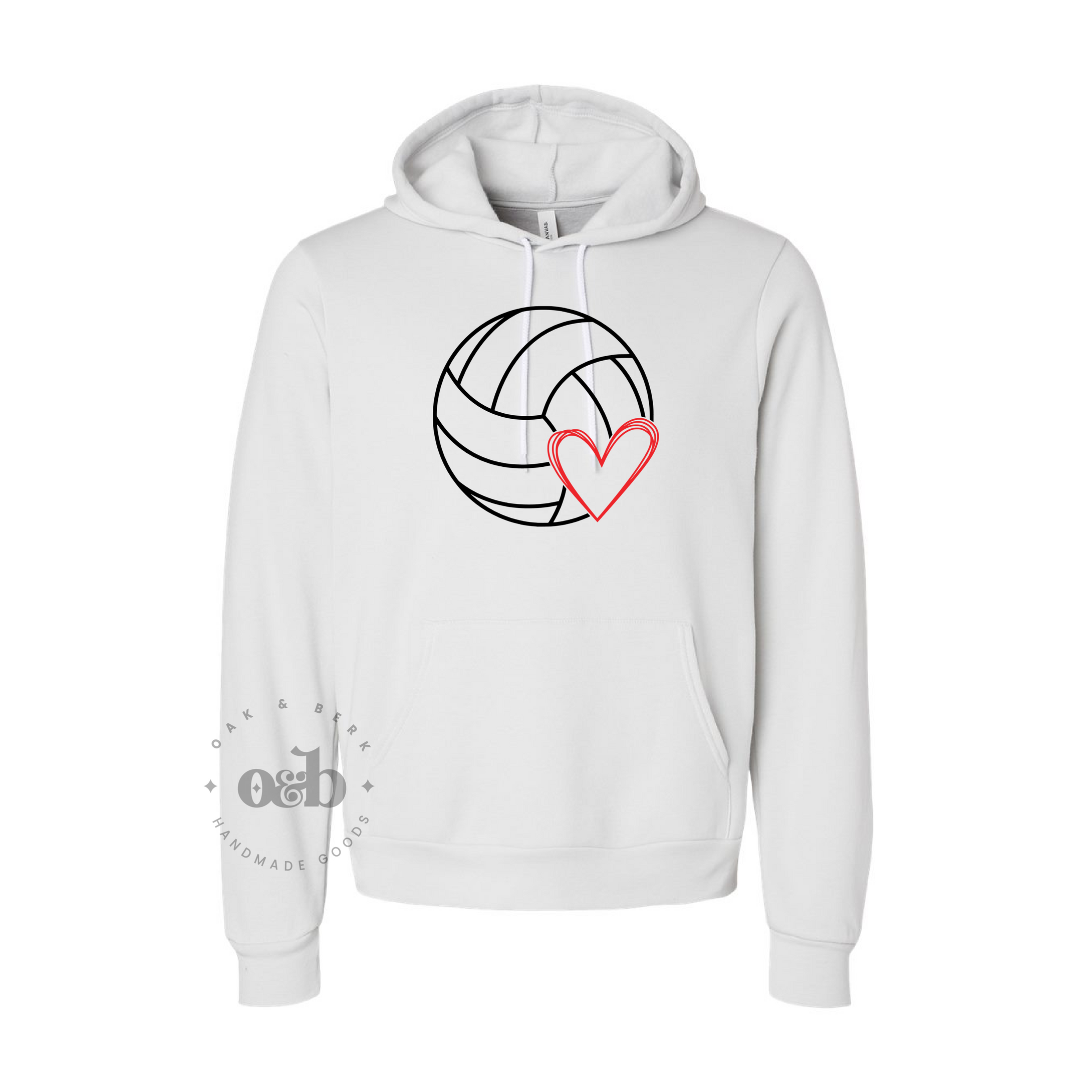 MTO / Simple Volleyball + Heart, hoodie