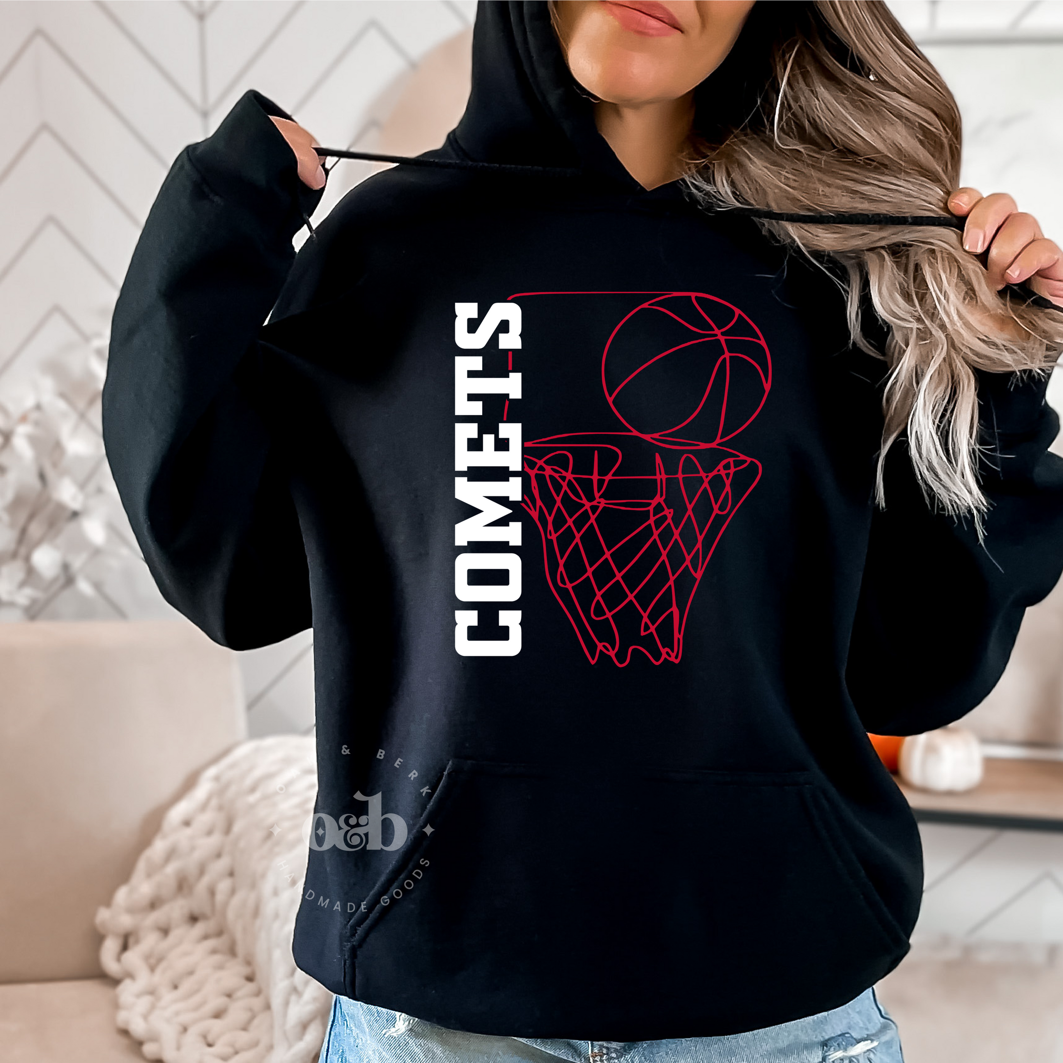 RTS / Comet Basketball Line Art, crewneck