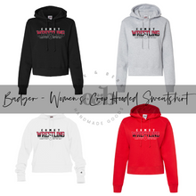 Load image into Gallery viewer, MTO / Comets Wrestling, women&#39;s cropped hoodie