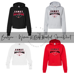 MTO / Comets Wrestling, women's cropped hoodie