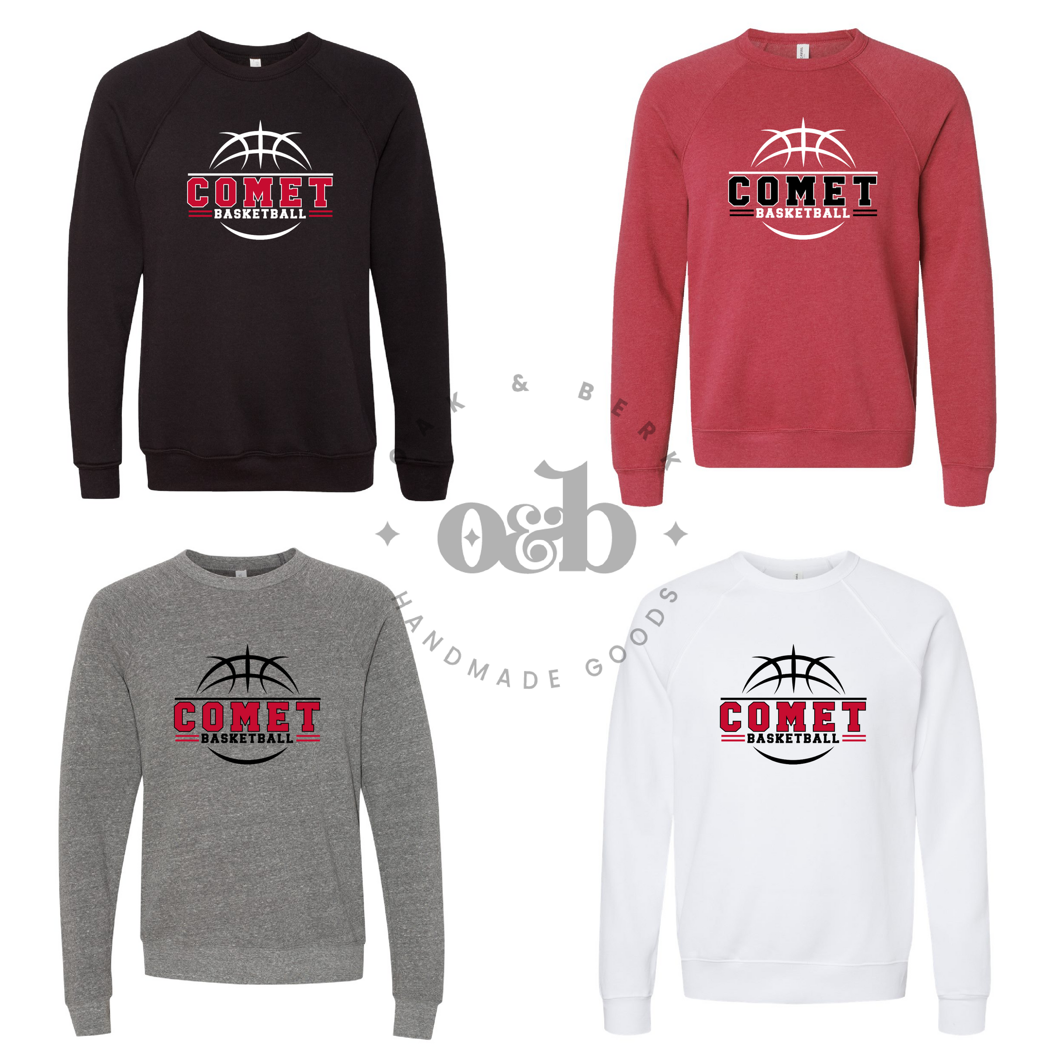 MTO / Comet Basketball, bella+canvas sweatshirts