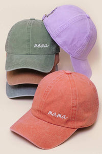 RTS / Mama Embroidered Hat, sage