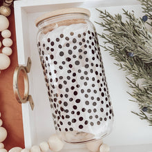 Load image into Gallery viewer, RTS / Glass Cup: Black Dots 16oz