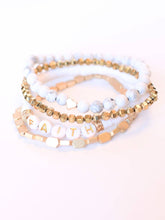 Load image into Gallery viewer, RTS / Faith Gold Beaded Bracelet Set